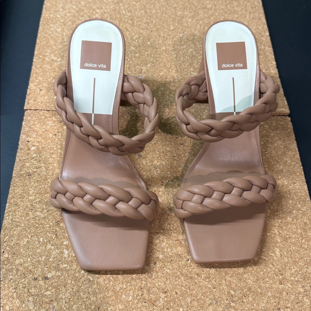 Dolce Vita Brown Braided Strap Sandals